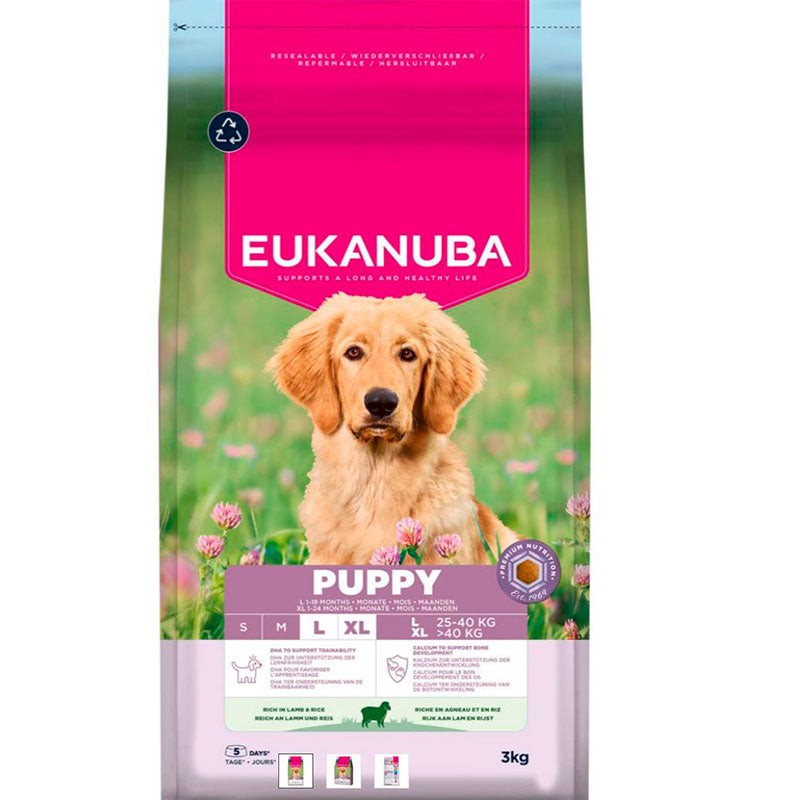 Puppy LargeLam og ris 3 kg - Maxi Zoo Danmark