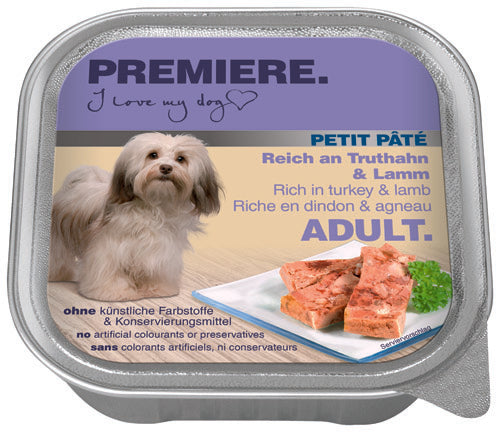 Adult Petit Paté, alu-bakke kalkun & lam 150 g - Maxi Zoo Danmark