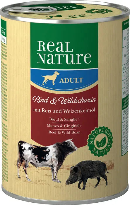 Adult, dåse okse & vildsvin 400 g - Maxi Zoo Danmark