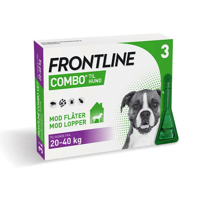Flåt- & Loppemiddel Combo Vet hund 20-40 kg - 3x2,68 ml - Maxi Zoo Danmark