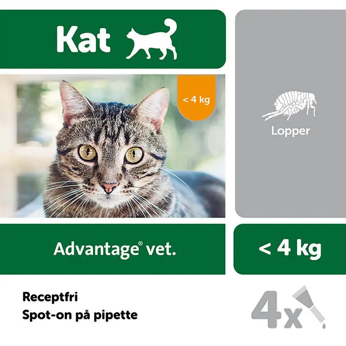 Loppemiddel kat over 4 kg - 4x0,8 ml - Maxi Zoo Danmark