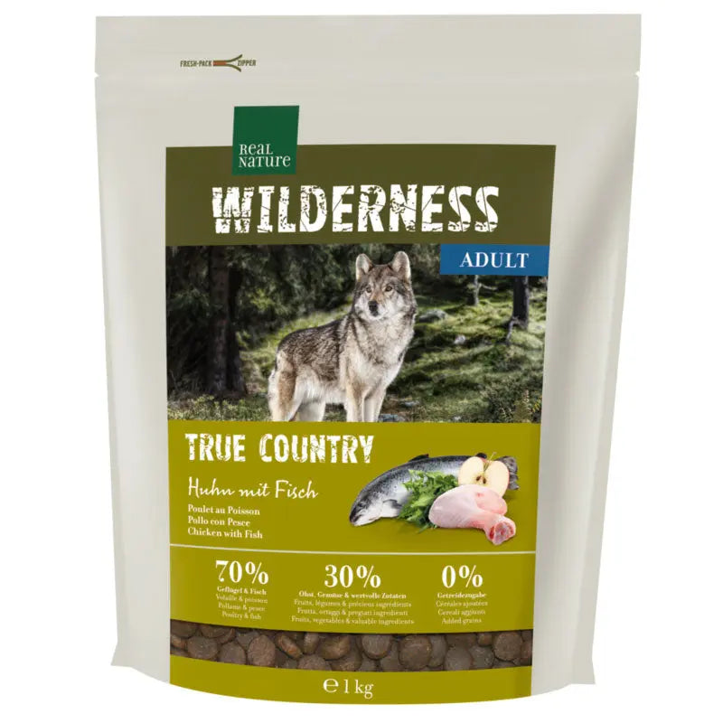Adult Wilderness True Country kylling & fisk 1 kg - Maxi Zoo Danmark
