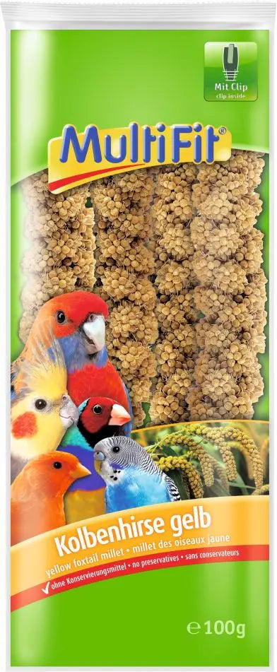 Hirsekolber gule 100 g - Maxi Zoo Danmark