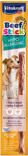 Beef-Stick Hypo Allergenic kalkun & struds 12 g - Maxi Zoo Danmark