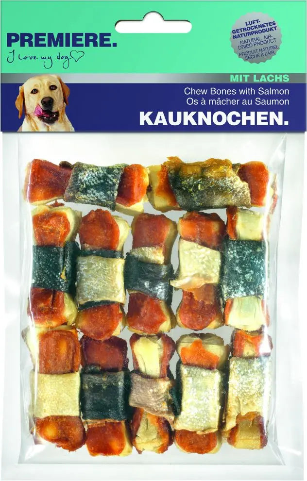 Tyggeben laks 12 stk 120 g - Maxi Zoo Danmark