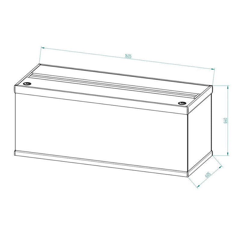 Akvarium Fusion 576 l, 160x60x60 cm alu - Maxi Zoo Danmark