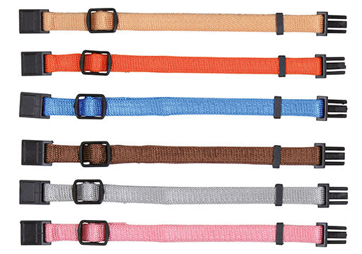 Hvalpehalsbånd kuld 22-35cm 6 stk ass pastelfarver