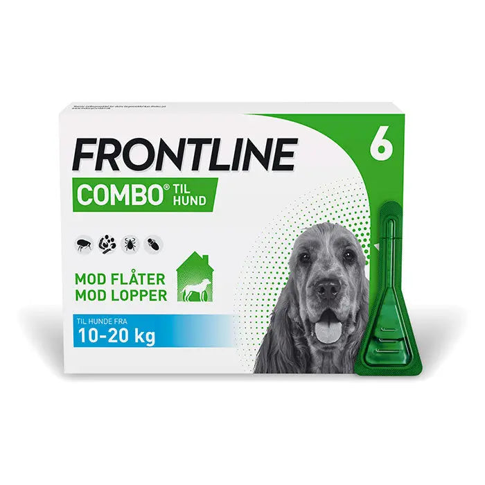 Flåt- & Loppemiddel Combo vet hund 10-20 kg - 6x1,34 ml - Maxi Zoo Danmark
