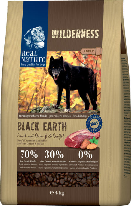 Adult Wilderness Black Earth okse, struds & bøffel 4 kg - Maxi Zoo Danmark