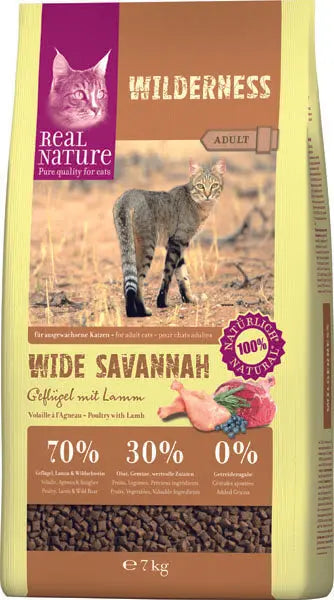 Adult Wilderness Wide Savannah fjerkræ & lam 7 kg - Maxi Zoo Danmark