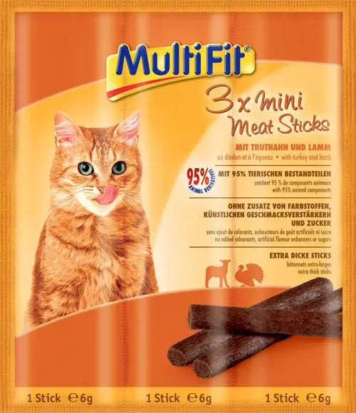 Mini Meat Sticks kalkun & lam 3x6 g - Maxi Zoo Danmark