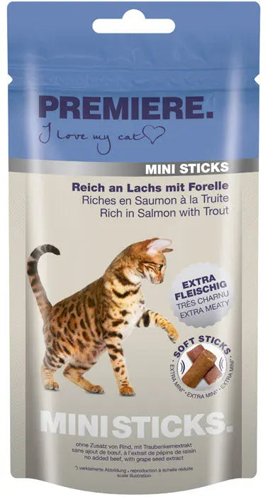 Mini Sticks laks & forel 50 g - Maxi Zoo Danmark