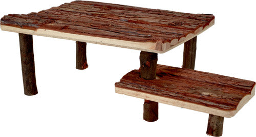 Læskur & platform naturtræ 37 x 17 x 28 cm - Maxi Zoo Danmark