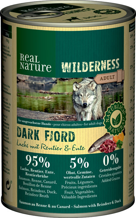 Adult Wilderness Dark Fjord laks, rensdyr & and 400 g - Maxi Zoo Danmark