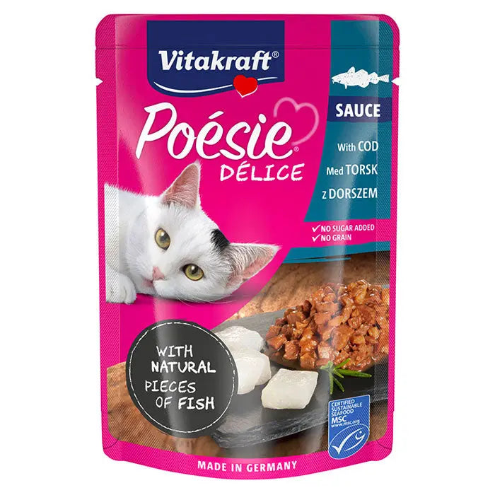 Adult Poésie Délice Sauce, pouch torsk 85 g - Maxi Zoo Danmark