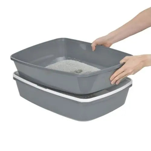 Kattetoilet Clean Cat m/si 43x57x45 cm mørkegrå - Maxi Zoo Danmark
