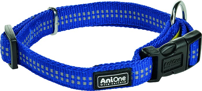 Nylonhalsbånd Comfort 40-63 cm blå