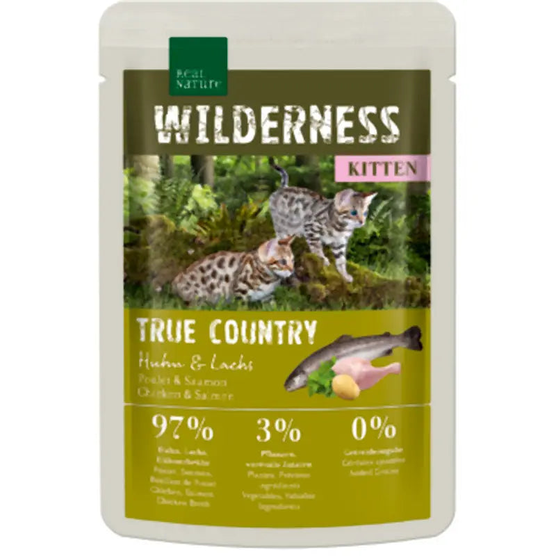 Kitten Wild. True Country, pou kylling & laks 85 g - Maxi Zoo Danmark