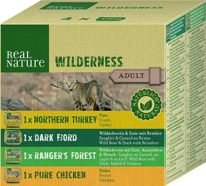 Adult Wild., menuboks alu 4 varianter 4x100 g - Maxi Zoo Danmark