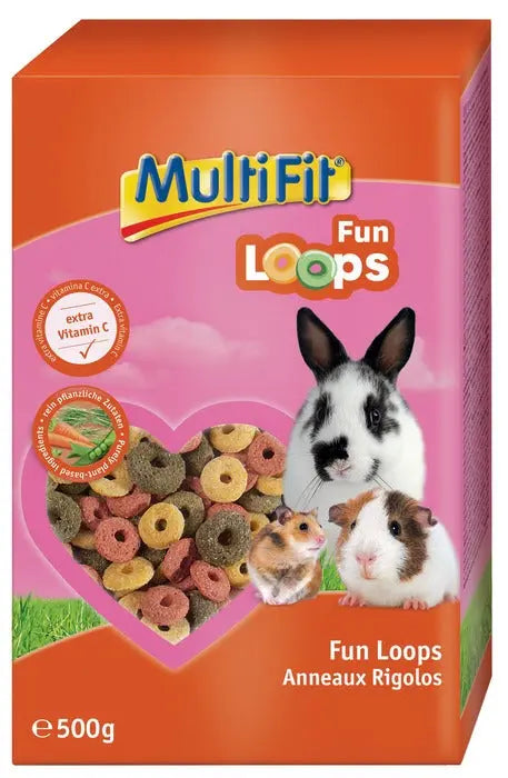 Gnaver og kanin Party Loops 500 g - Maxi Zoo Danmark