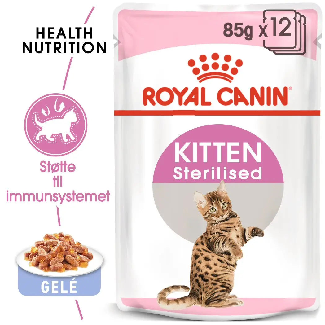 Kitten Jelly menuboks pouch sterilised 12 x 85 g - Maxi Zoo Danmark