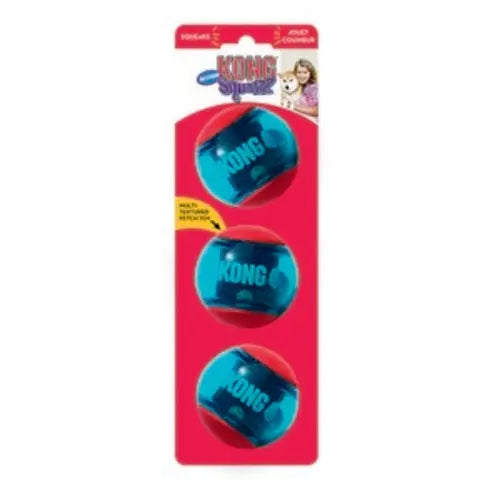 Action Ball Squeezz M 9,5 cm 3 stk/pk blå - Maxi Zoo Danmark