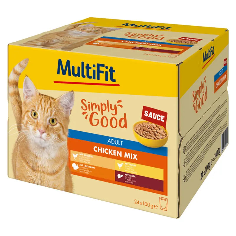 Adult Sauce, menuboks kylling mix 24 x 100 g - Maxi Zoo Danmark