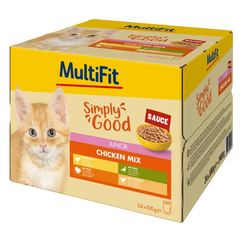 Junior Sauce, menuboks kylling mix 24 x 100 g - Maxi Zoo Danmark