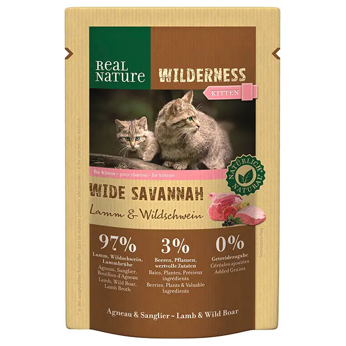 Kitten Wilderness Wide Savanna 85 g - Maxi Zoo Danmark