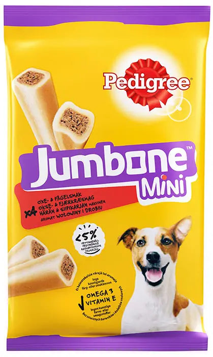 Jumbone Mini Okse 4 stk 160 g - Maxi Zoo Danmark