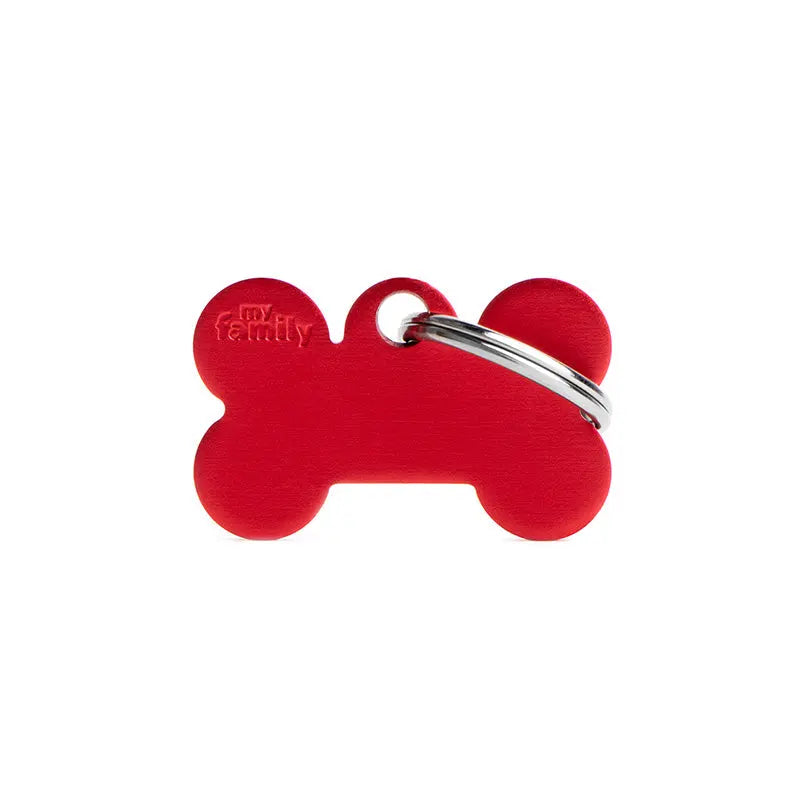 Navnetegn ben small 1,9x3 cm rød - Maxi Zoo Danmark