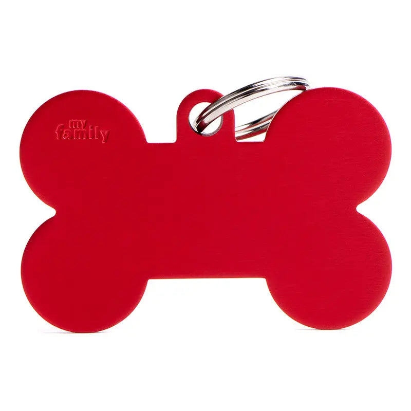 Navnetegn ben XL 4,8x3,15 cm rød - Maxi Zoo Danmark