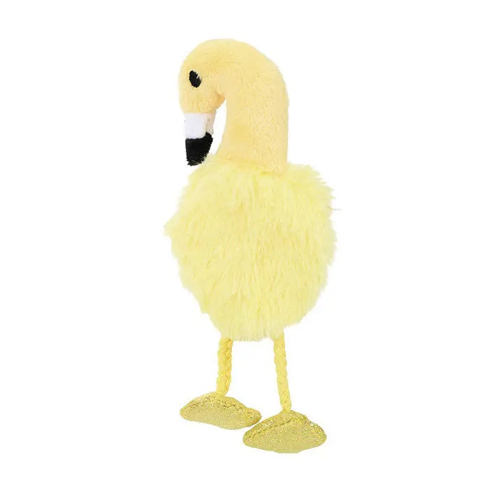 Kattelegetøj Flamingo fyldbar 15x7 cm gul - Maxi Zoo Danmark