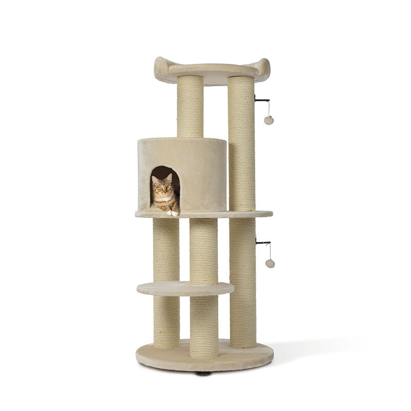 Kradsetræ Rune75x75x166 cm beige - Maxi Zoo Danmark