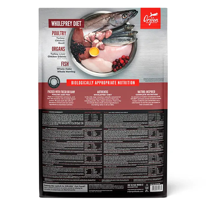 ORIJEN Small Breed Kalkun, kylling og fisk 4,5 kg - Maxi Zoo Danmark