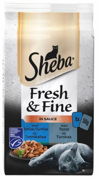 Pouch Fresh&Fine Fish Collecti Tun&cod 6x50g - Maxi Zoo Danmark