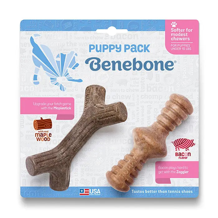 Puppy Maplestick/Zaggler sæt bacon - Maxi Zoo Danmark