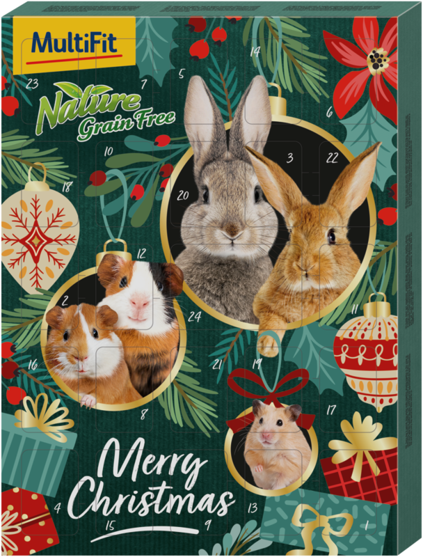 Julekalender kornfri til gnaver & kanin 250 g - Maxi Zoo Danmark