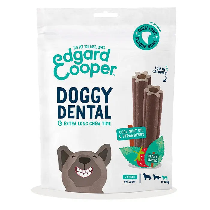 Dental Sticks Small Jordbær & Mint 7stk, 8cm - Maxi Zoo Danmark
