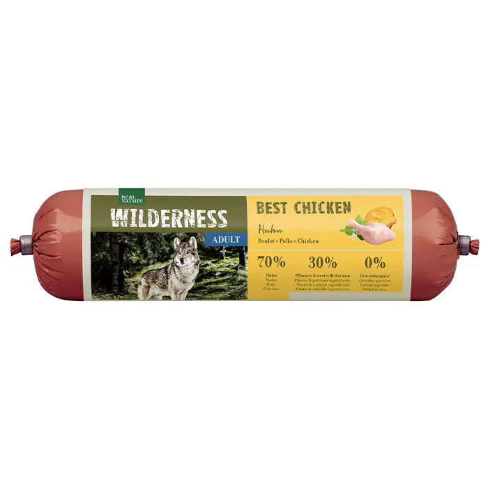 Adult Wilderness best Kylling 800 g pølse - Maxi Zoo Danmark