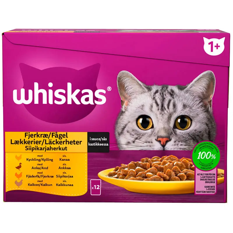 Adult Sovs, menuboks pouch fjerkræmenu 12x85g - Maxi Zoo Danmark
