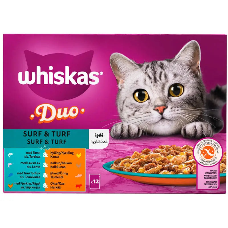 Adult Gelé, menuboks Tasty Duo surf & turf 12x85 g - Maxi Zoo Danmark