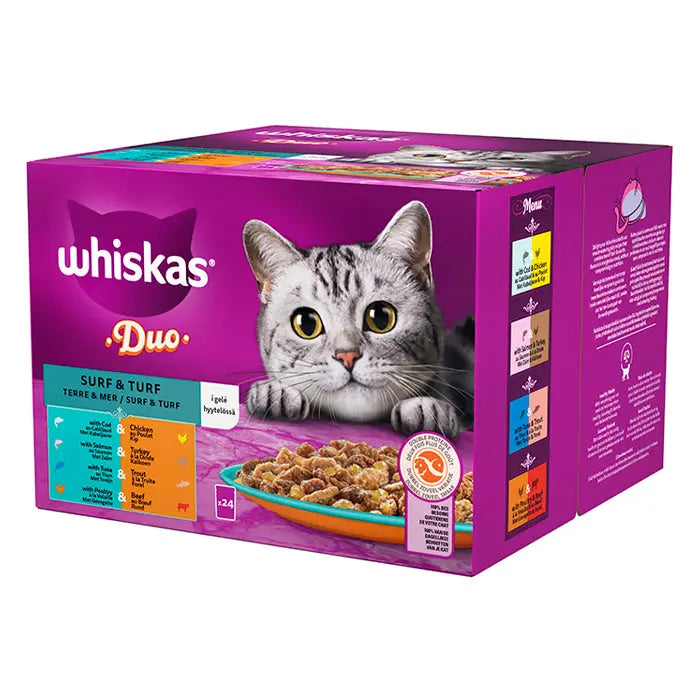 Adult Gelé, menuboks Tasty Duo surf & turf 24x85 g - Maxi Zoo Danmark