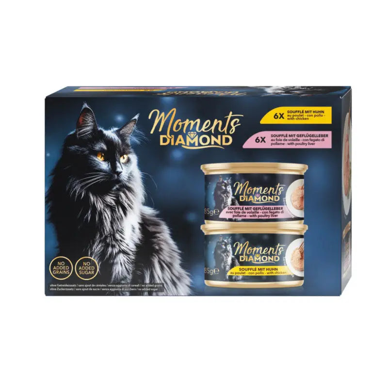 Menuboks Diamond dåse kylling, fjerkrælever 12x85 g - Maxi Zoo Danmark