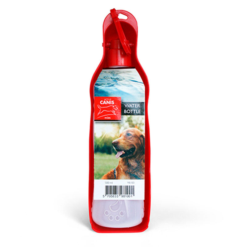 Vandflaske500 ml ass. farver sort/rød/grå - Maxi Zoo Danmark