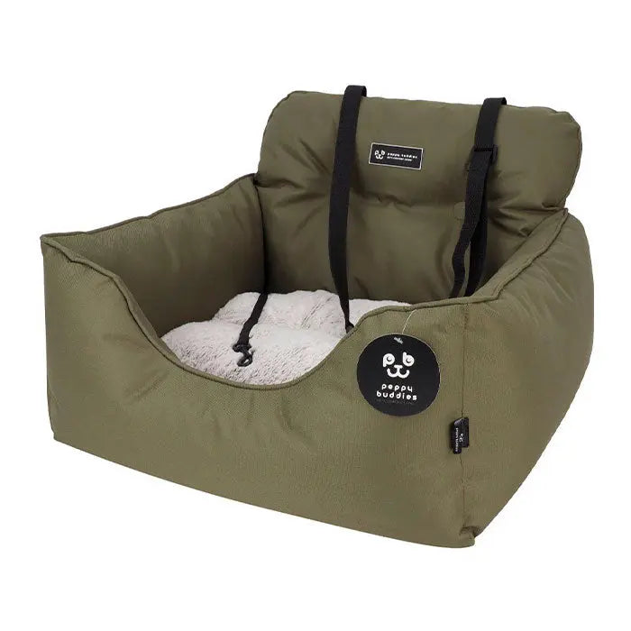 Cozy luksus bilsæde 53x50x35 cm army - Maxi Zoo Danmark
