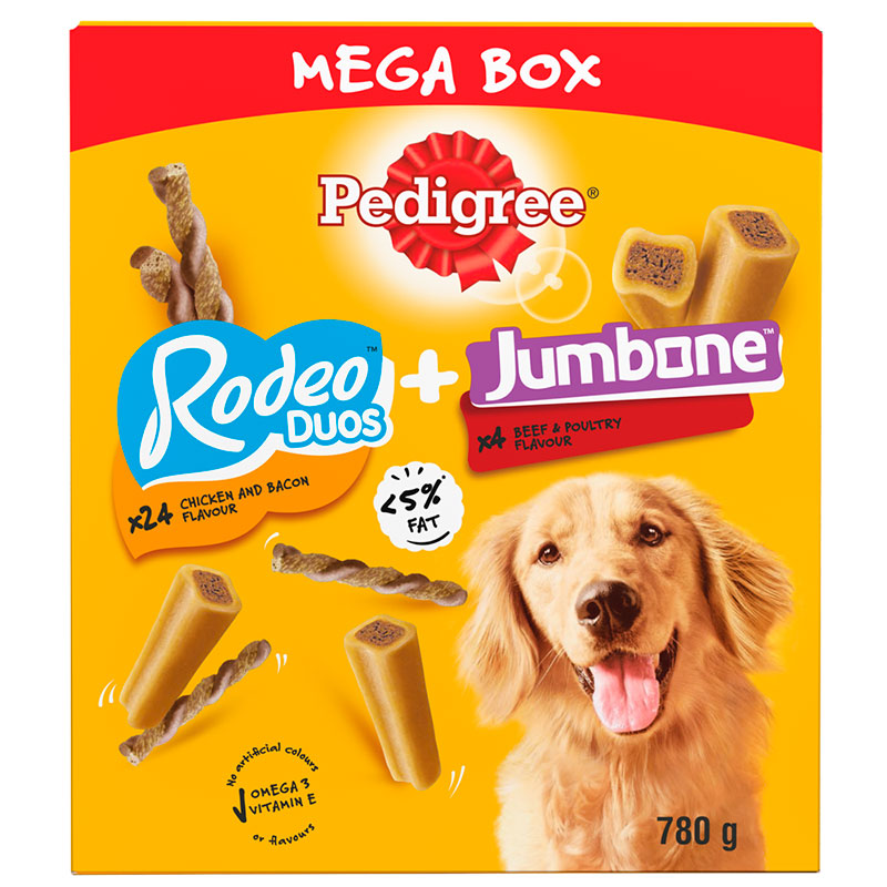 Mega box Rodeo Duos + Jumbone 780 g - Maxi Zoo Danmark