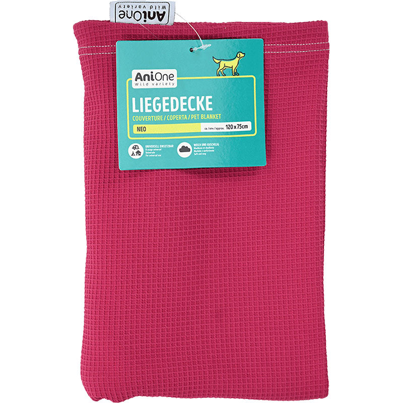 Hundetæppe120x75 cm berry - Maxi Zoo Danmark