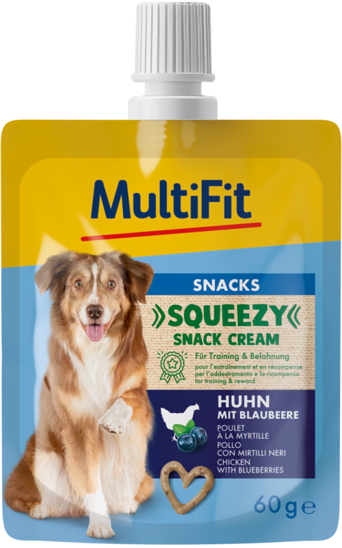 Squeezy snack Creamkylling, blåbær 60 ml - Maxi Zoo Danmark