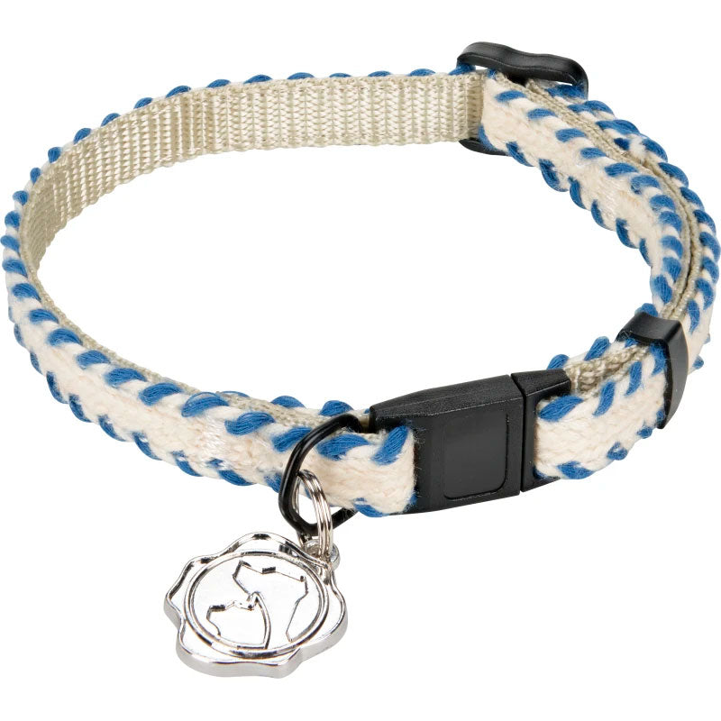 Nylonhalsbånd19-30 cm blå - Maxi Zoo Danmark